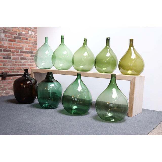 Vintage French Amber Glass Demijohn / Bonbonne Ambrée Brune For Sale - Image 12 of 12