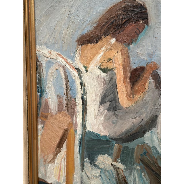 Gustaf Sjöö, Portrait of a Woman, 1950s, Oil on Panel, Framed For Sale - Image 9 of 18