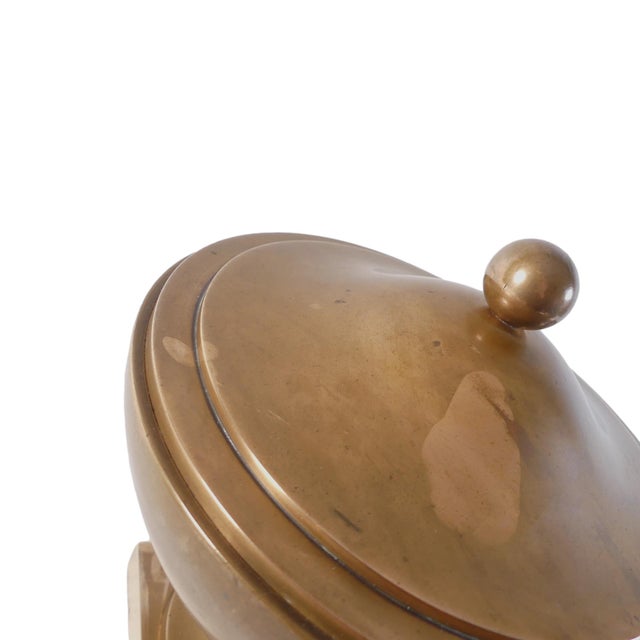 Metal Art Deco Bronze Art Object by Evan Jensen, Copenhagen, Denmark, 1930s For Sale - Image 7 of 11