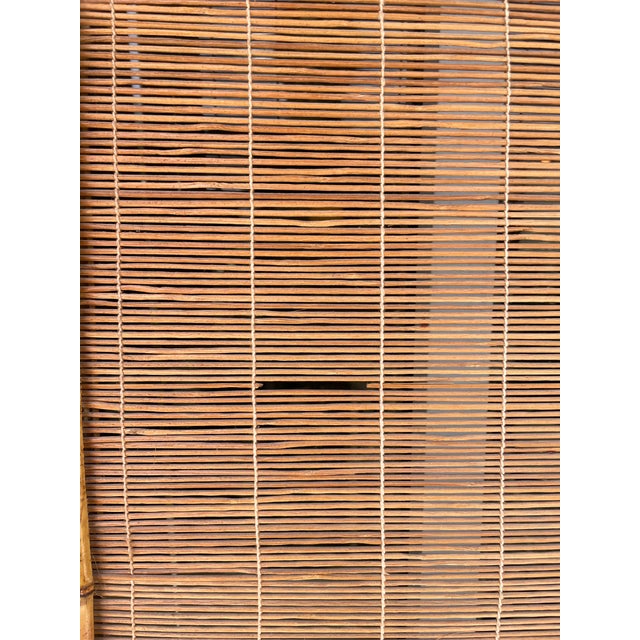 British Colonial Style Burnt Bamboo 6 Panels Room Divider For Sale - Image 10 of 11