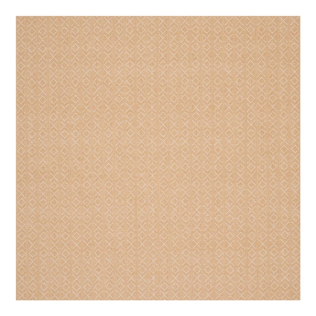 Schumacher Ross Weave Fabric in Ochre For Sale