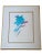 Postmodern Contemporary Abstract Brushstroke Painting Titled "Colors" Encased in a Gold Metal Frame behind Glass Pencil...