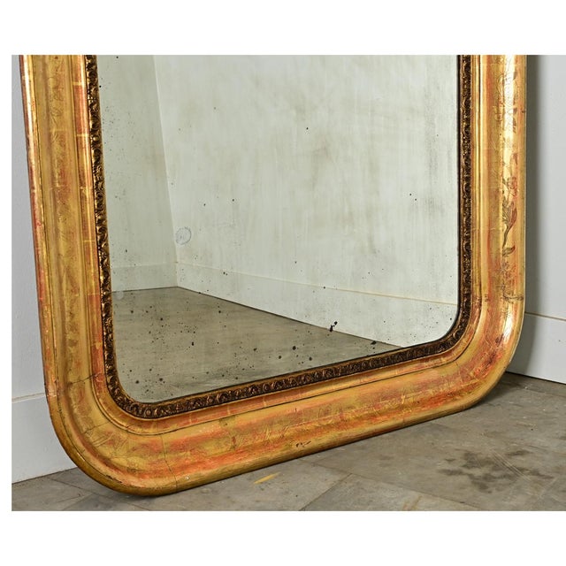 French 19th Century Louis Philippe Gilt Mirror For Sale - Image 10 of 11