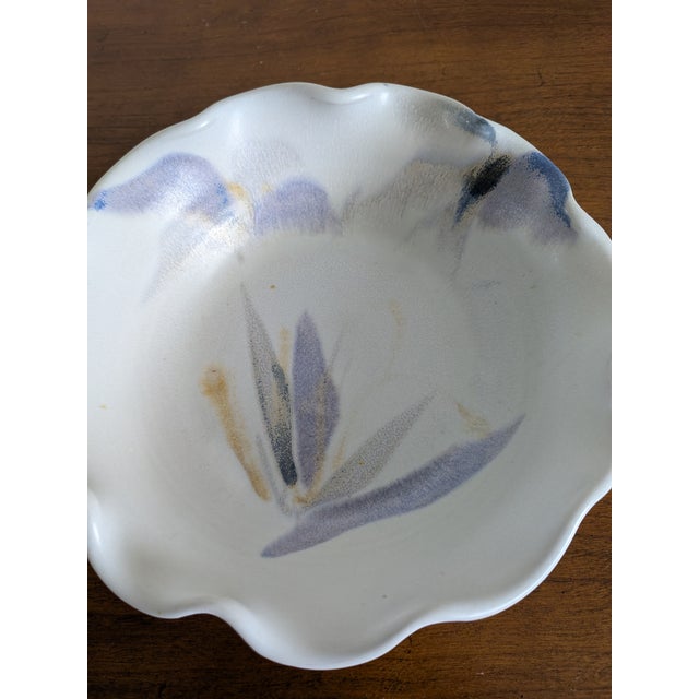 Vintage Studio Art Pottery Fluted Bowls Signed - a Pair For Sale In Santa Fe - Image 6 of 6