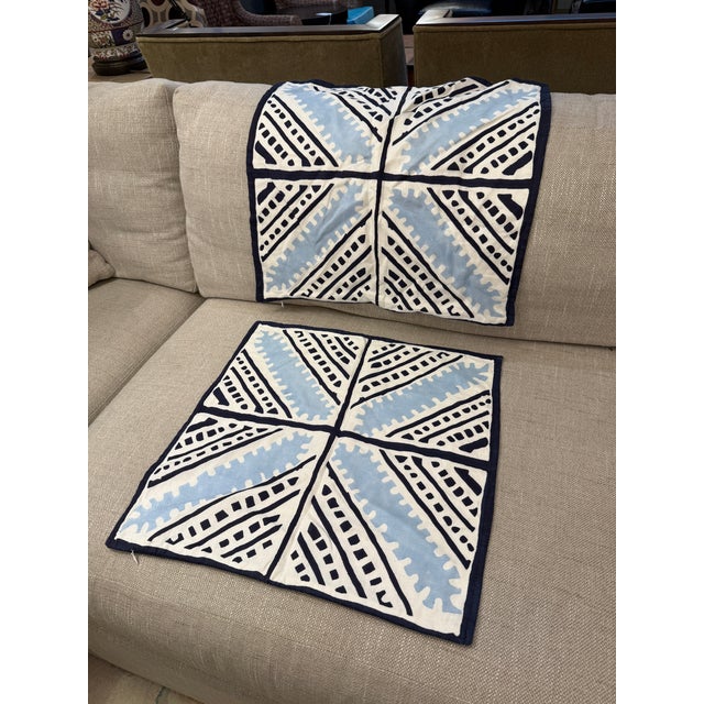 Textile Serena & Lily Sienna Large Tile Throw Pillow Cases, Pair For Sale - Image 7 of 12
