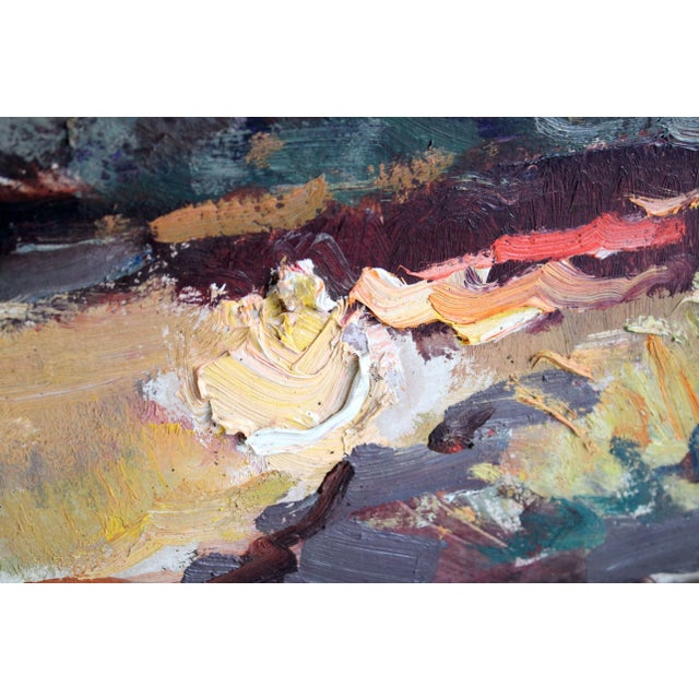 Harijs Veldre, Sunset, Oil on Cardboard For Sale - Image 6 of 9