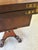 Early 20th Century Mahogany Fold-Over Tea & Game Table With Carved Pedestal and Claw Feet For Sale - Image 9 of 12