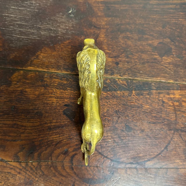 Vintage English Brass Lion For Sale In Naples, FL - Image 6 of 7