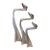 Set of 3 Graduated Incredible Postmodern Vintage Matthew Hilton Swan Candlesticks For Sale