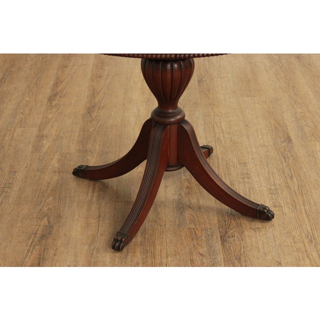 Wood Regency Style 1940's Vintage Mahogany Drum Table For Sale - Image 7 of 12