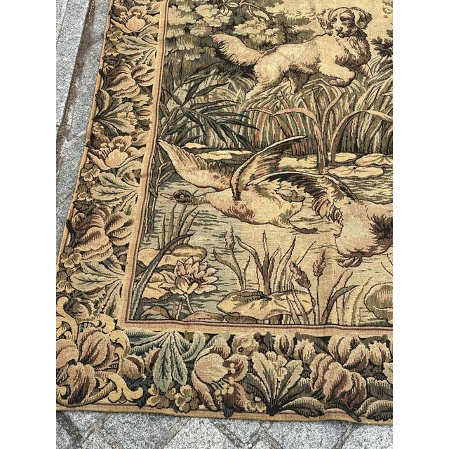 Vintage French Aubusson Style Jacquard Tapestry Panel, 1940s For Sale - Image 3 of 18