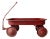Mid-Century Red Toy Metal Wagon For Sale