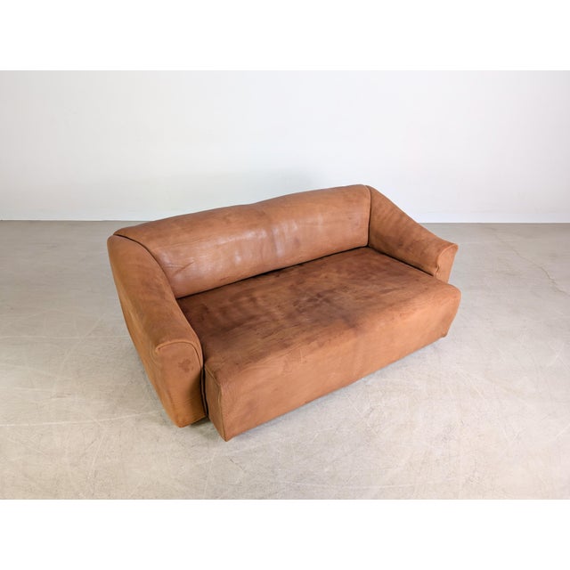 Animal Skin Vintage DS 47 Three-Seater Sofa in Thick Leather from de Sede, 1983 For Sale - Image 7 of 12