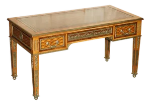 Antique Louis XVI Ormolu Mounted Bureau Plat Desk, Late 19th Century