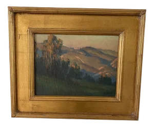 “Backyard Sunrise” Contemporary Landscape Oil Painting by Michael Obermeyer, Framed