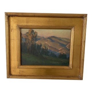 “Backyard Sunrise” Plein Air Landscape Oil Painting by Michael Obermeyer, Framed For Sale