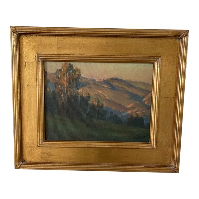“Backyard Sunrise” Plein Air Landscape Oil Painting by Michael Obermeyer, Framed For Sale