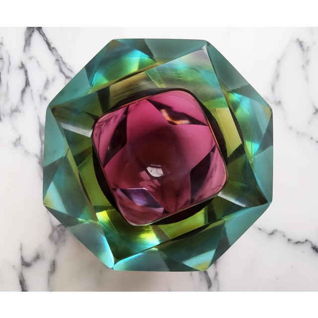 Mid-Century Italian Murano Glass Bowl by Flavio Poli for Seguso, 1960s For Sale - Image 10 of 11