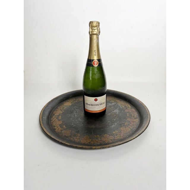 Vintage French Black Trays, 1950, Set of 2 For Sale - Image 11 of 12