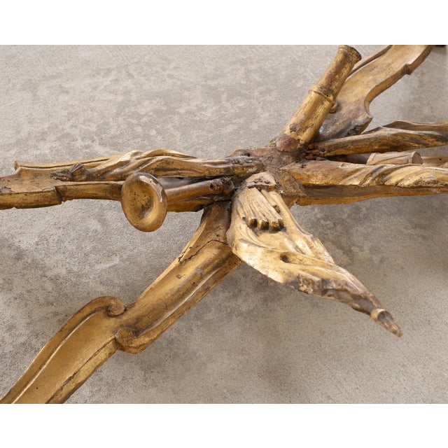 18th Century Italian Rococo Carved Giltwood Console Table For Sale - Image 14 of 18