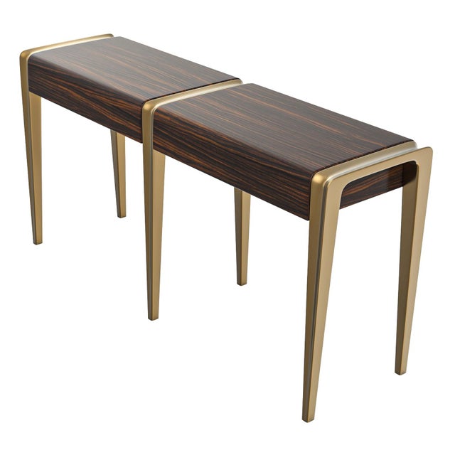 "Micra" Credenza & Console With Bronze For Sale - Image 4 of 5
