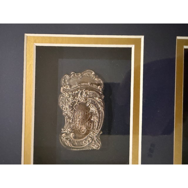Framed Collection of Late 19th Twelve Antique and Vintage Match Safes / Vesta Cases For Sale - Image 11 of 16