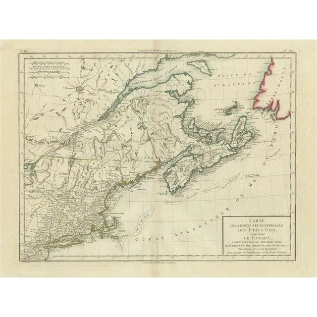 Antique Map of the Northeastern United States and Canada by Tardieu, 1802 For Sale - Image 9 of 9