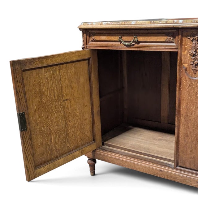 Early 20th-Century French Marble-Top Buffet, Guerin Paris Label For Sale - Image 9 of 18