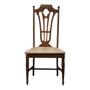 Bassett Furniture Pecan Italian Mediterranean Style Dining Side Chair 352/381-29-451