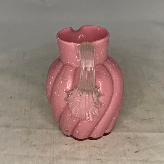 Vasa 19th Century Vasa Murrhina Pink Spangle Glass Cream Jug For Sale - Image 4 of 9