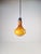 Mid-Century Modern Vintage Scandinavian Drop Pendant Lamp in Brown Opal Glass and Chrome from Peill & Putzler, 1960s For Sale - Image 3 of 12