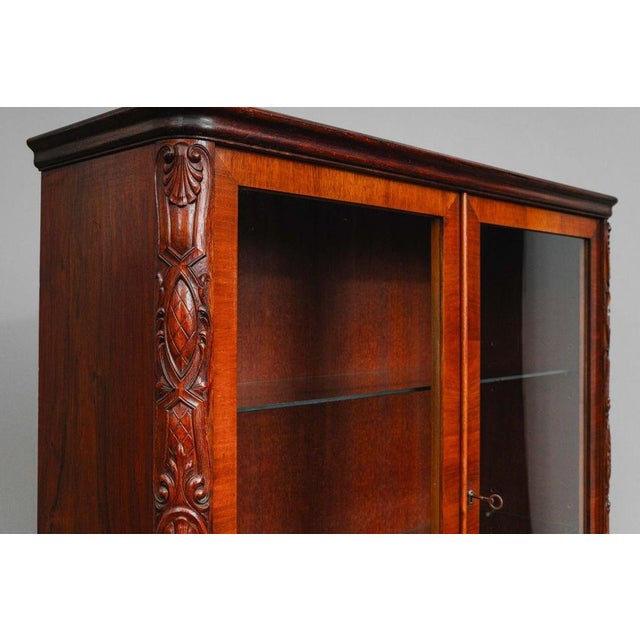 Wood Art Nouveau Display Cabinet in Walnut, 20th Century For Sale - Image 7 of 18