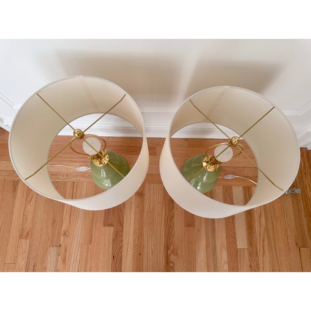 Ceramic Paul Schneider Ceramic Gourd Lamps—Hand Crafted & Signed (Pair) For Sale - Image 7 of 9