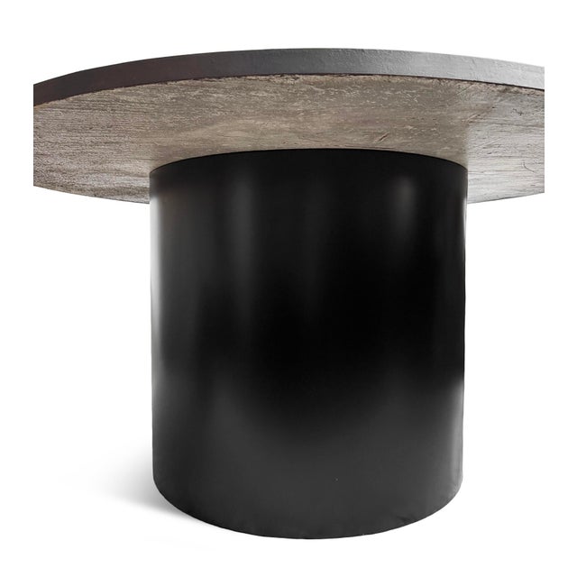 Outdoor 60" Round Mosaic Dining Table For Sale In Los Angeles - Image 6 of 7