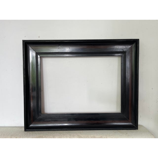 Vintage Ebonized Wood Picture Frame, 1970s For Sale - Image 3 of 5