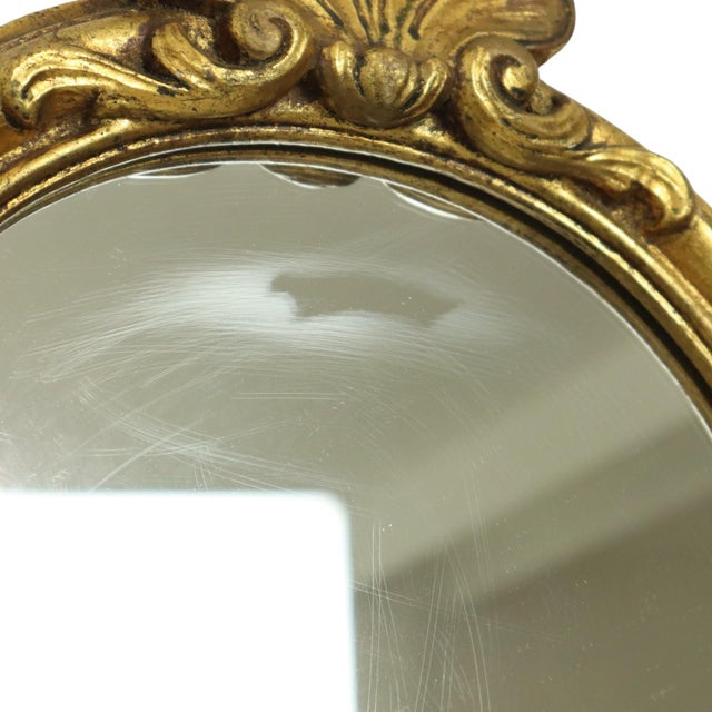 Vintage French Crested Mirror, 1950s For Sale - Image 12 of 15