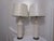 1950s Pair of White Plaster Mid Century Modern Lamps For Sale In Los Angeles - Image 6 of 8