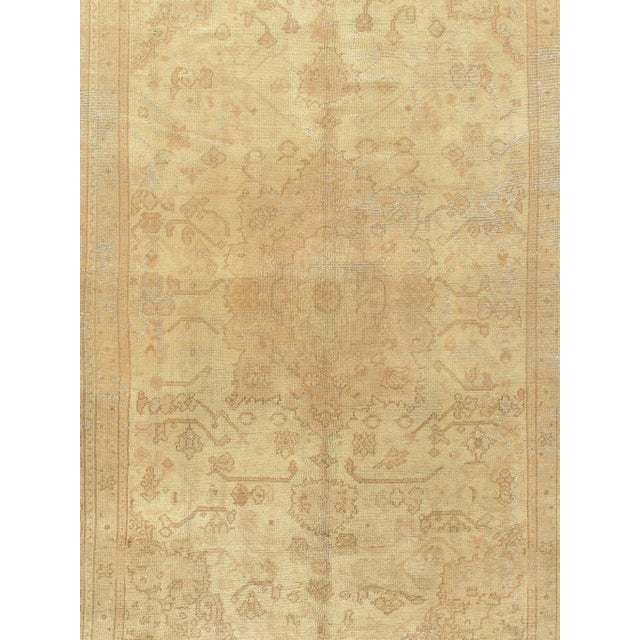 Antique Shabby Chic Beige Oushak Rug, 8'11 X 11'10 For Sale - Image 4 of 6