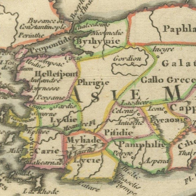 Antique Map of Asia Minor by Pluche, 1765 For Sale - Image 6 of 12