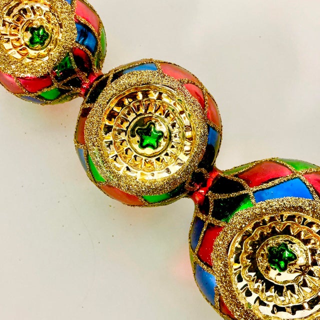 Glass Mid-Century Boho Chic Hollywood Regency Czechosolvakian Blown Mercury Glass Christmas Tree Topper For Sale - Image 7 of 16