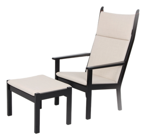 Set of Vintage GE284A Lounge Chair and Ottoman by Hans J. Wegner for Getama, 1970s, Set of 2