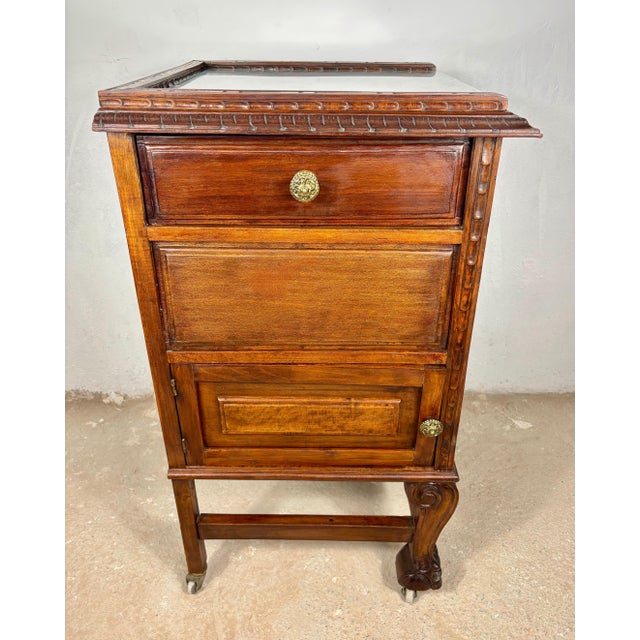 Victorian Oak Carved Serving Cabinet, 1930s For Sale - Image 12 of 13