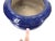 Ceramic Asian Signed Cobalt Blue Ceramic Bowl Pot Planter Lion Heads For Sale - Image 7 of 9
