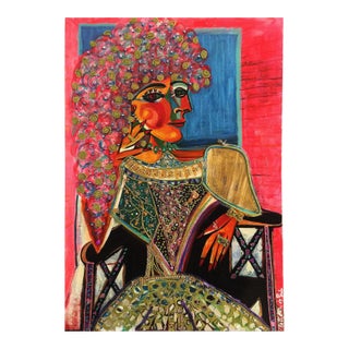 Leticia de Prado, Cita Romantica, 2019, Oil & Mixed Media on Canvas For Sale