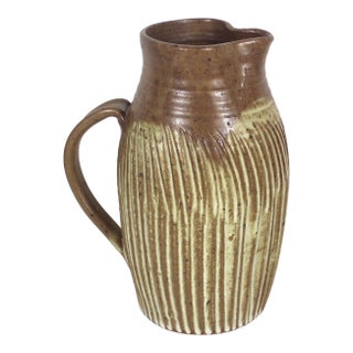 Vintage Handmade Studio Pottery Pitcher Vase For Sale