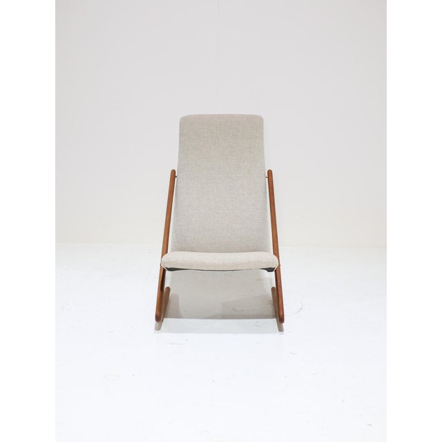 1960s Boomerang Rocking Chair attributed to Mogens Kold in Teak, Denmark 1960s For Sale - Image 5 of 13