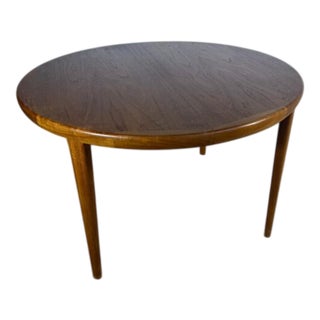 Danish Round Teak Dining Table, 1960 For Sale