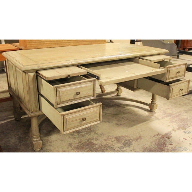 Late 20th Century Lorts Executive Desk - Gray For Sale - Image 4 of 4
