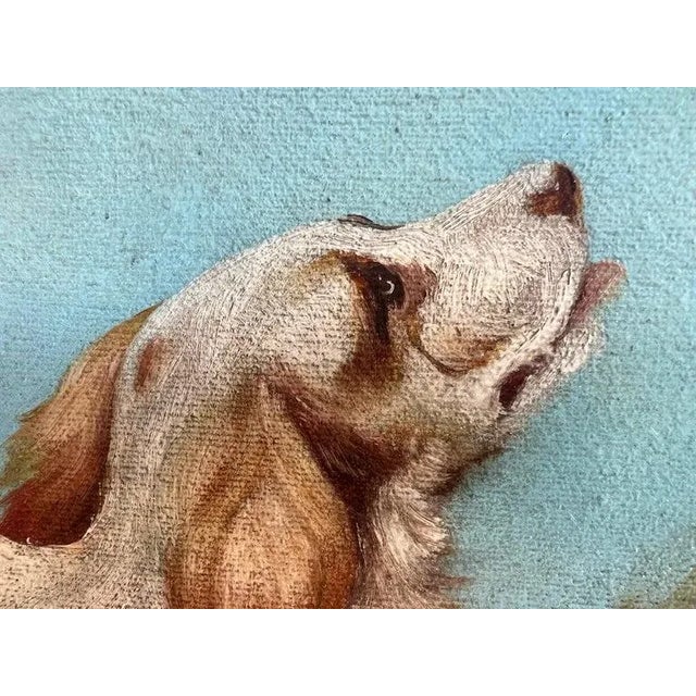 English Oil on Canvas Depicting Trio of Spaniels For Sale - Image 10 of 12