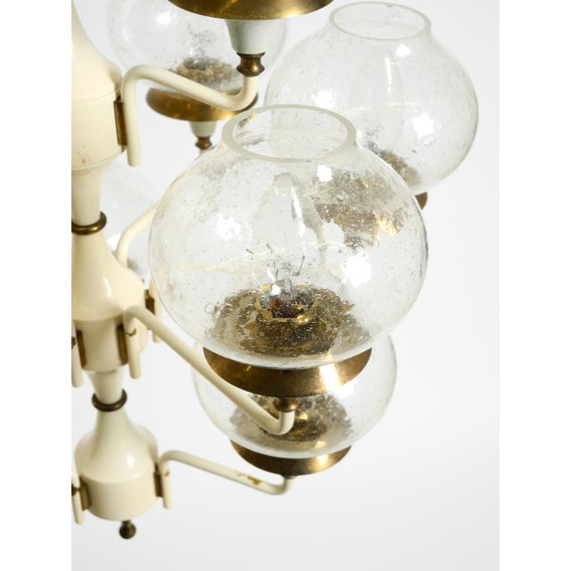 Large Brass and Glass Tulip Hanging Lamp by Hans Agne Jakobsson, 1960s For Sale - Image 16 of 18